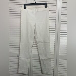 Elliott Lauren White Straight Leg Pull On Pants Size 4
